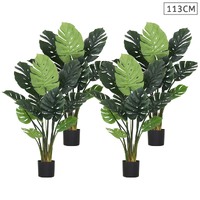 SOGA 4X 113cm Artificial Indoor Potted Turtle Back Fake Decoration Tree Flower Pot Plant