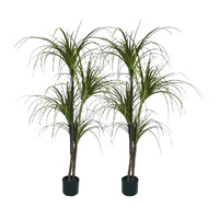 SOGA 2X 150cm Green Artificial Indoor Dragon Blood Tree Fake Plant Simulation Decorative