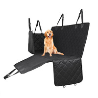 SOGA 600D Oxford Cloth Waterproof Dog Car Cover Back Seat Protector Hammock Non-Slip Pet Mat Black