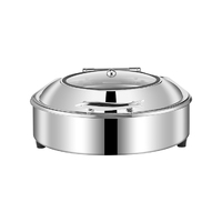 SOGA Stainless Steel Round Chafing Dish Tray Buffet Cater Food Warmer Chafer with Top Lid